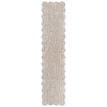 Alice Classic Cottage Two-tone Scalloped Indoor/Outdoor Area Rug